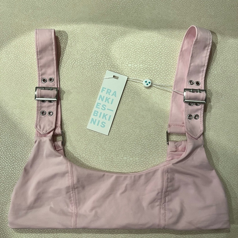 NWT frankie’s bikinis light pink Tate Top